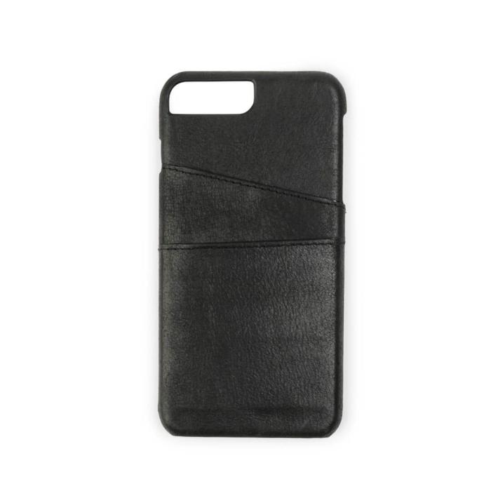 UTGATT4 - Onsala Collection äkta läder skal med kortplatser till iPhone 6/7/8 Plus - Black