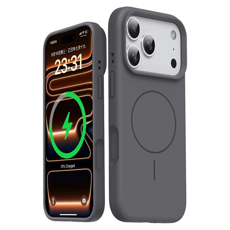 iPhone 17 Pro Max Mobilskal MagSafe Liquid Silikon - Grå (Grå) | 2353 | AlltMobil