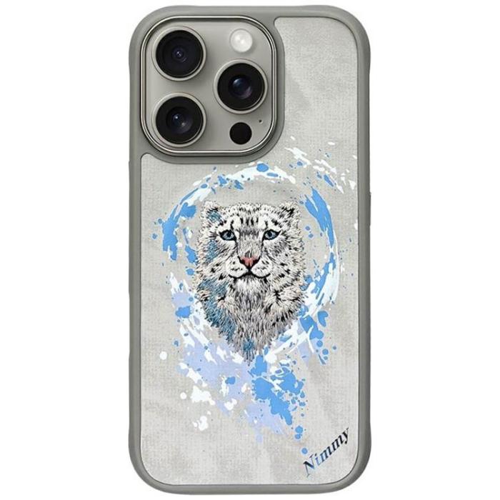 NIMMY - Nimmy iPhone 16 Pro Mobilskal MagSafe Panther - Ljusgrå