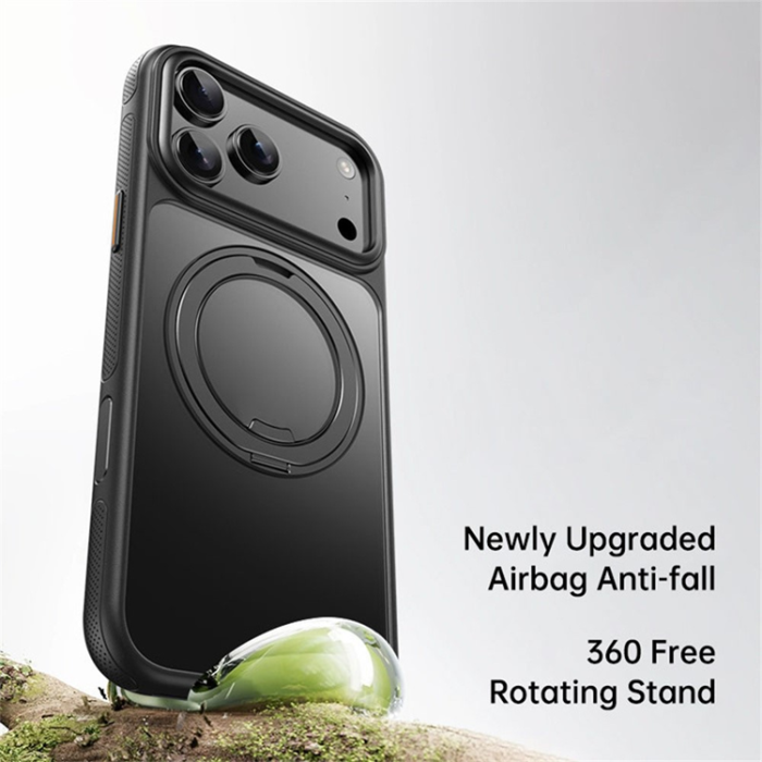 A-One Brand - iPhone 17 Pro Mobilskal MagSafe Kickstand TPU PC - Svart