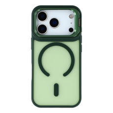 A-One Brand - iPhone 17 Pro Mobilskal MagSafe Lins Kickstand - Mörkgrön