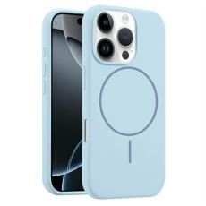 A-One Brand - iPhone 16 Pro Mobilskal MagSafe Silikon Anti Drop - Blå