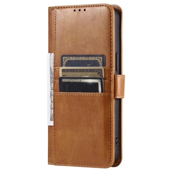 OEM - Samsung Galaxy A37 Plånboksfodral Konstläder Anti-Fall - Brun