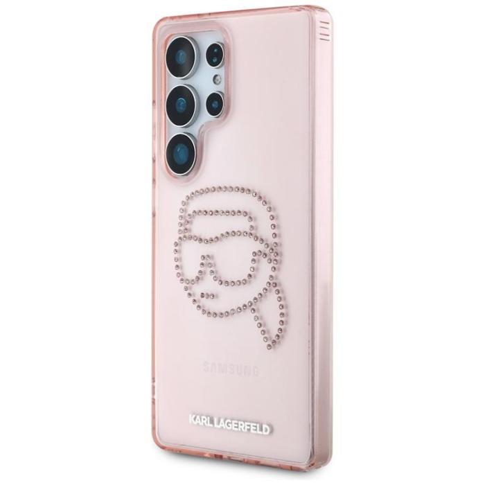 KARL LAGERFELD - Karl Lagerfeld Galaxy S25 Ultra Mobilskal Rhinestones Karl Head - Rosa