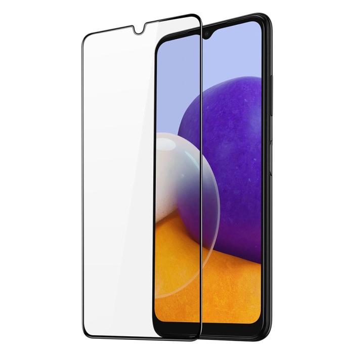 A-One Brand - Härdat Glas Skärmskydd Samsung Galaxy A22 5G - Svart