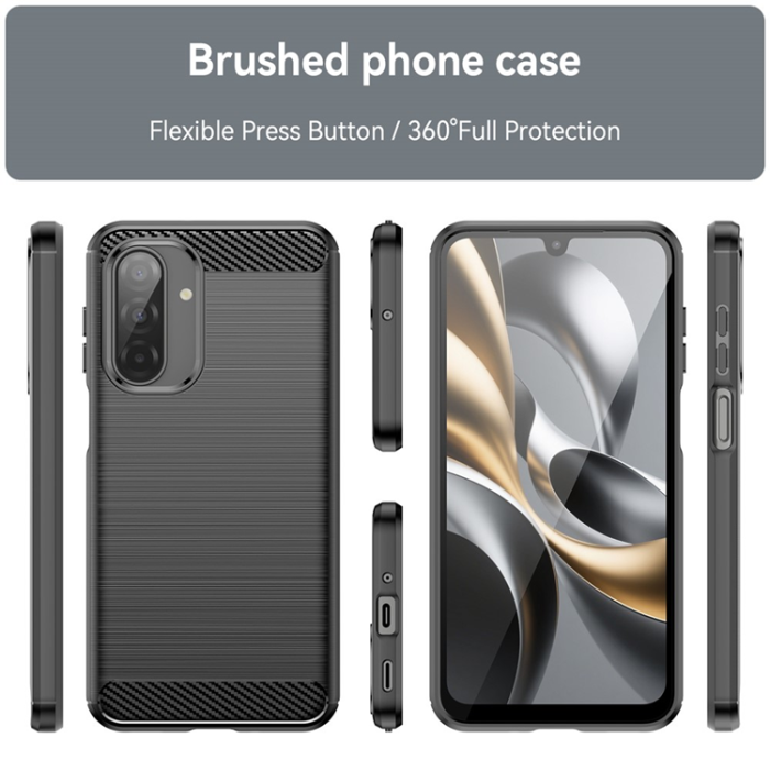 A-One Brand - Galaxy A17/A26 Mobilskal Carbon Fiber Brushed - Svart