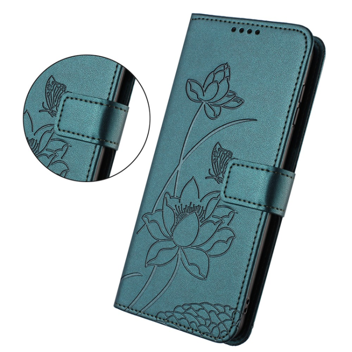 A-One Brand - Sony Xperia 10 VII Plånboksfodral Lotus Imprint - Mörkgrön