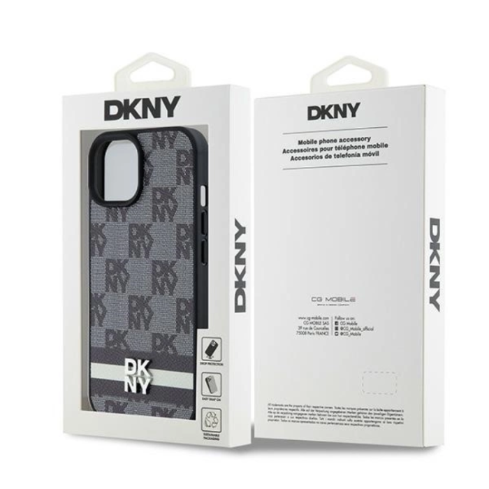 DKNY - DKNY Galaxy S24 Mobilskal Läder Checkered Mono Pattern
