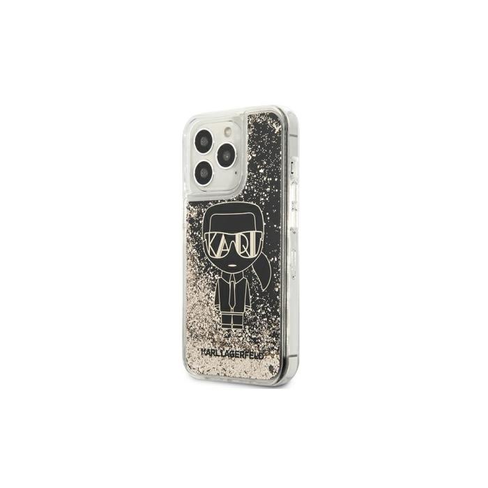 KARL LAGERFELD - Karl Lagerfeld Liquid Glitter Skal för iPhone 13 Pro Svart