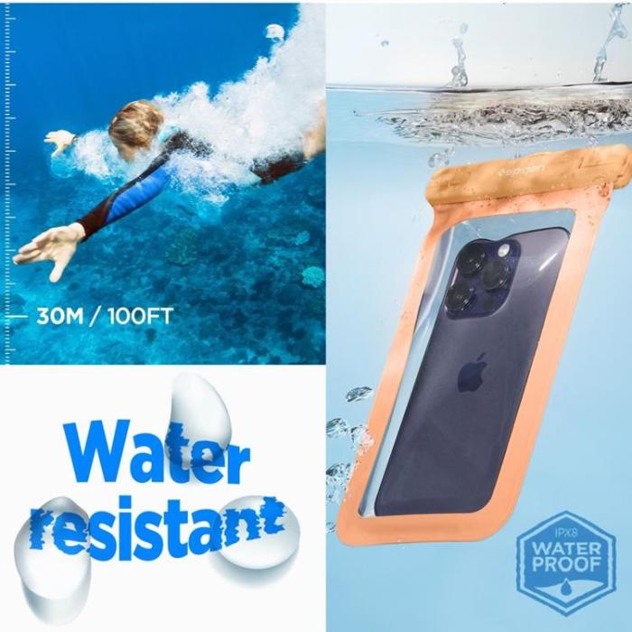 UTGATT - Spigen Vattentätt Universalt Mobilfodral - Apricot