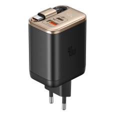 Mcdodo - MCDODO Snabbladdare USB-A/USB-C 40W Infällbar USB-C Kabel EU