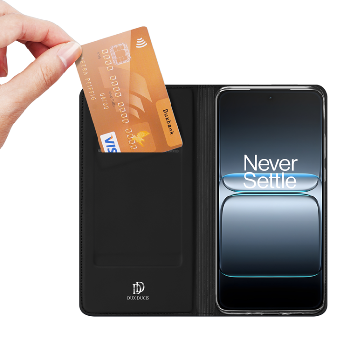 Dux Ducis - Dux Ducis OnePlus Nord 5 Plånboksfodral Skin Pro Läder - Svart