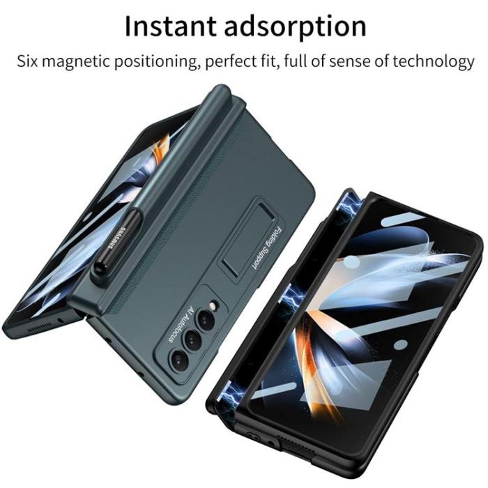 GKK - GKK Galaxy Z Fold 4 Skal Bracket Kickstand - Grön