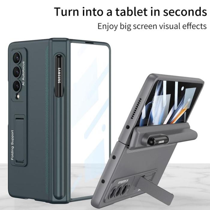 GKK - GKK Galaxy Z Fold 4 Skal Bracket Kickstand - Grön