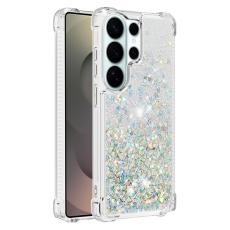 OEM - Mobilskal till Samsung Galaxy S26 Ultra TPU Glittrande St&ouml;ts&auml;ker Silver Hj&auml;rtan