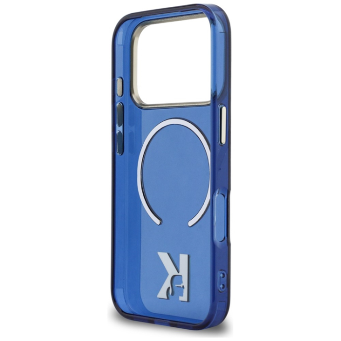 KARL LAGERFELD - Karl Lagerfeld iPhone 17 Pro Max Mobilskal Magsafe IML K Head Logo - Blå