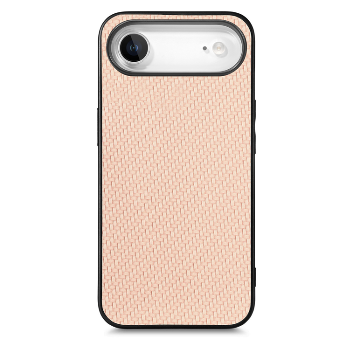 A-One Brand - iPhone Air Mobilskal Carbon Fiber PU Läder - Aprikos