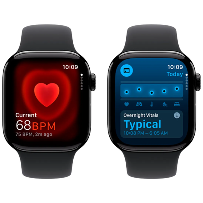 Apple - Apple Watch Series 10 42mm GPS + Cellular (Jet Black Aluminium)