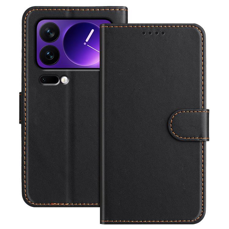 Xiaomi 17 Pro Plånboksfodral Solid Color Anti Drop - Svart | 2353 | AlltMobil
