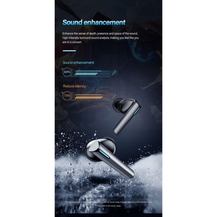 Lenovo - LENOVO XG02 TWS Thinkplus Gaming Bluetooth Trådlösa Hörlurar - Svart