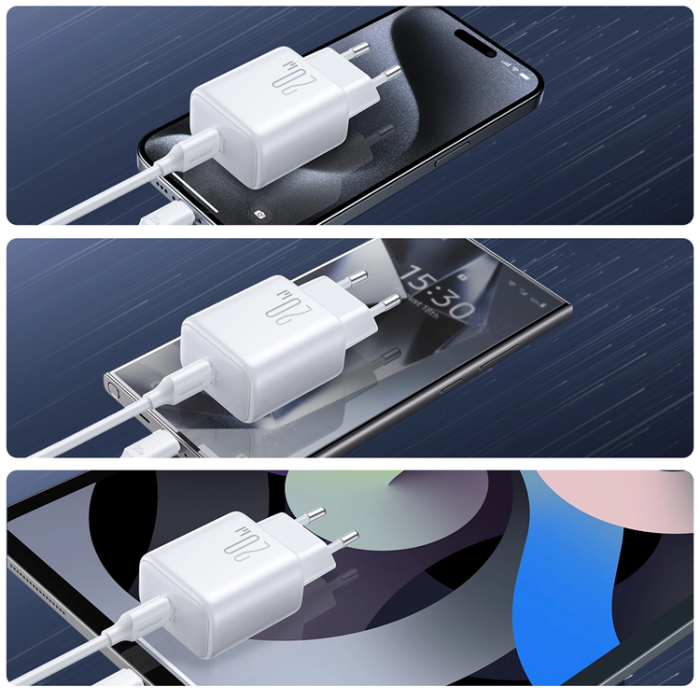 Joyroom - Joyroom Snabbladdare 20W USB-C Med Lightning Kabel 1m - Vit