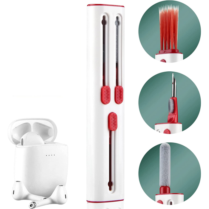 OEM - Multifunction Airpods 1/2/3/Pro Cleaner Kit med Soft Brush - Röd