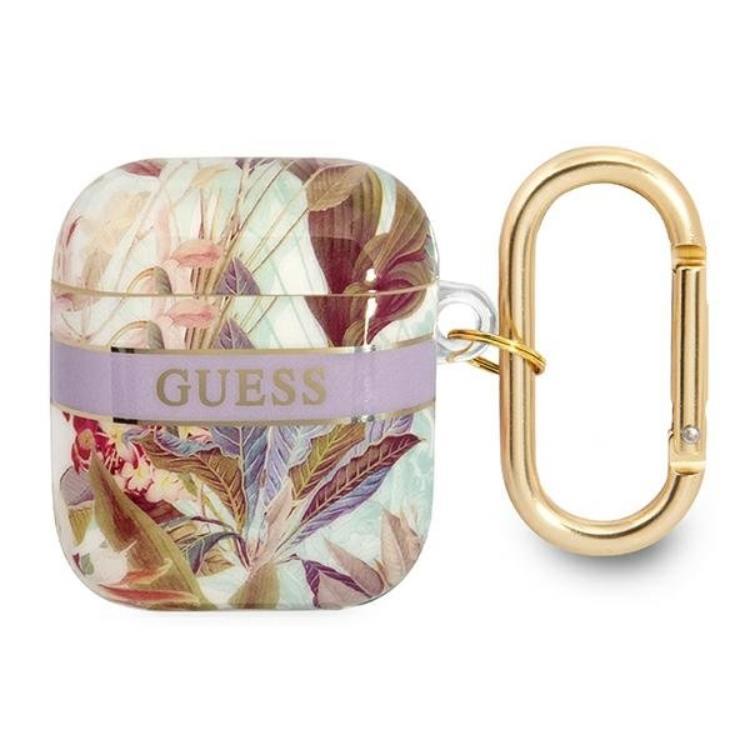 Guess AirPods Skal Flower Strap Collection - Lila | 2353 | AlltMobil