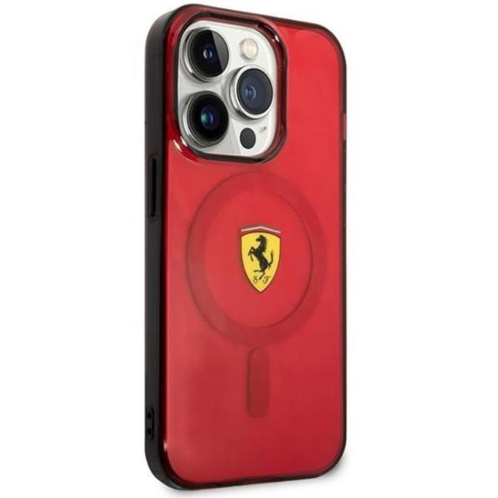Ferrari - Ferrari iPhone 14 Pro Mobilskal Magsafe Translucent - Röd
