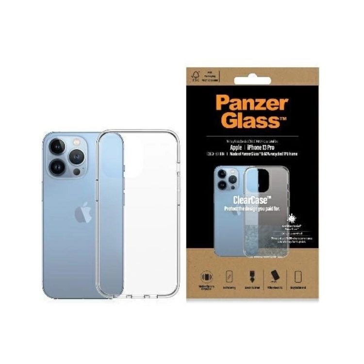 PanzerGlass iPhone 13 Pro Mobilskal Antibacterial - Transparent | 2353 | AlltMobil