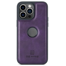 DG.MING - DG.MING iPhone 16 Pro Mobilskal Anti-Drop Läder - Lila