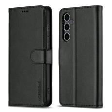 LC.imeeke - LC.IMEEKE Samsung Galaxy S25 FE Pl&aring;nboksfodral Konstl&auml;der - Svart