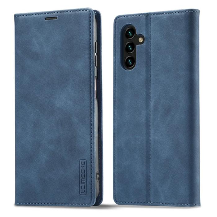 LC.imeeke - LC.IMEEKE Samsung Galaxy S25 FE Plånboksfodral Konstläder - Blå