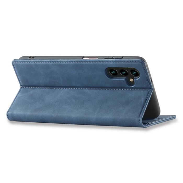 LC.imeeke - LC.IMEEKE Samsung Galaxy S25 FE Plånboksfodral Konstläder - Blå