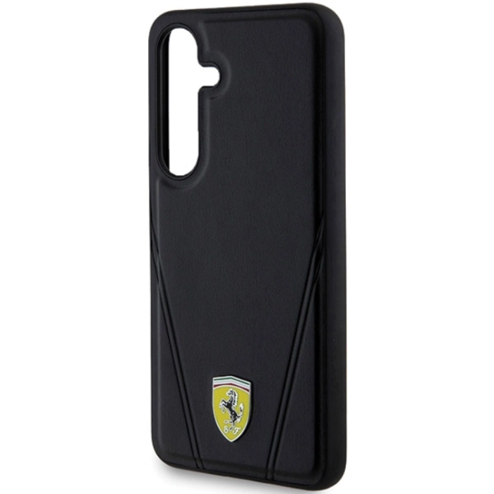 Ferrari - Ferrari Galaxy S24 Mobilskal Magsafe Hot Stamp V Lines - Svart