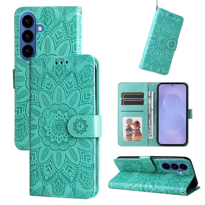 OEM - Samsung Galaxy S26+ Plånboksfodral Konstläder - Grön