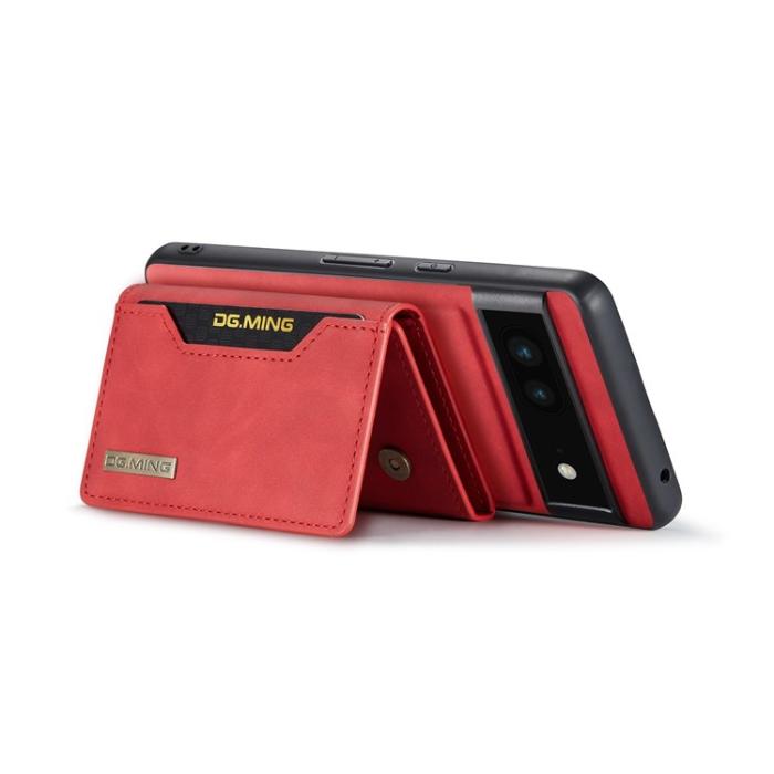 DG.MING - DG.MING Google Pixel 6a Plånboksfodral Detachable 2-in-1 M2 - Röd