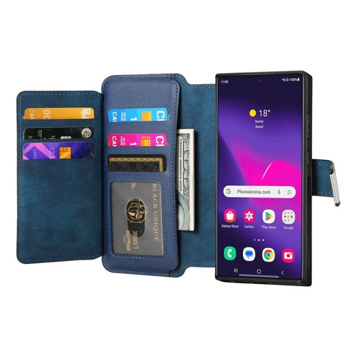 CASENEO - Caseneo Plånboksfodral För Galaxy S26 Ultra Magnetic Läder - Blå