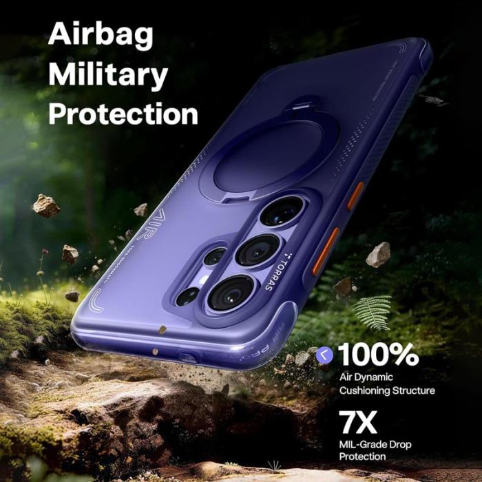 Torras - Torras Mobilskal för Samsung Galaxy S26 Ultra Magnetiskt Kickstand - Mörklila