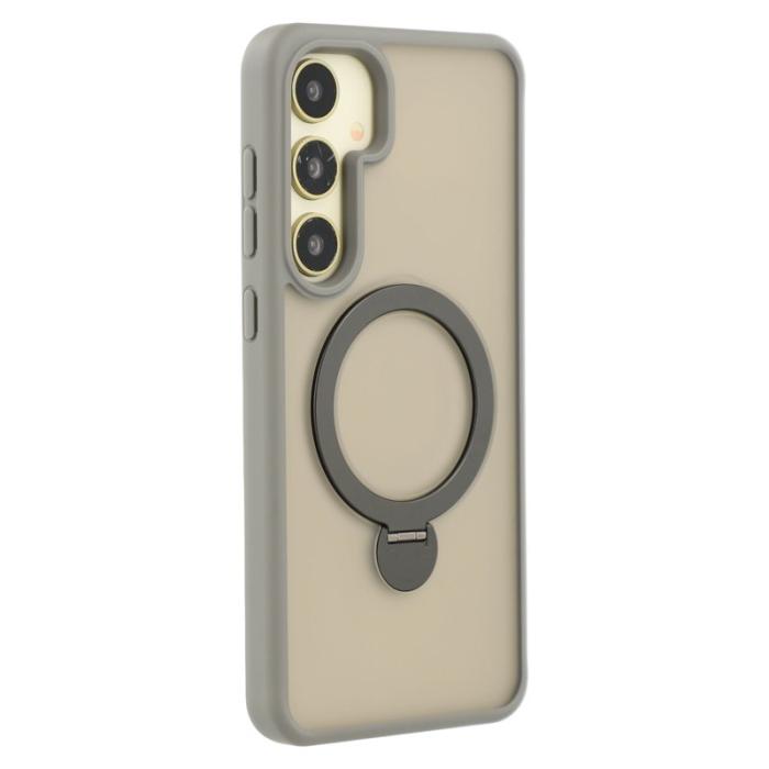 OEM - Mobilskal för Samsung Galaxy S26 Magnetiskt Ring Kickstand TPU + PC - Grå