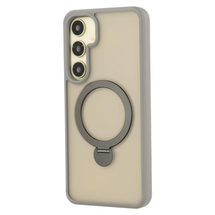 OEM - Mobilskal för Samsung Galaxy S26 Magnetiskt Ring Kickstand TPU + PC - Grå