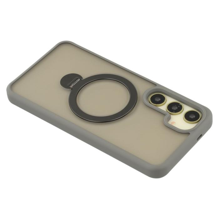 OEM - Mobilskal för Samsung Galaxy S26 Magnetiskt Ring Kickstand TPU + PC - Grå