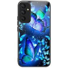 OEM - Mobilskal f&ouml;r Samsung Galaxy S26 Plus M&ouml;nstertryck H&auml;rdat glas TPU Bl&aring; fj&auml;rilar