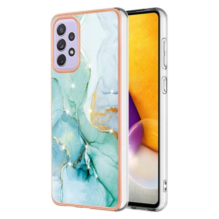 OEM - Galaxy A13 4G Skal - Marble Grön