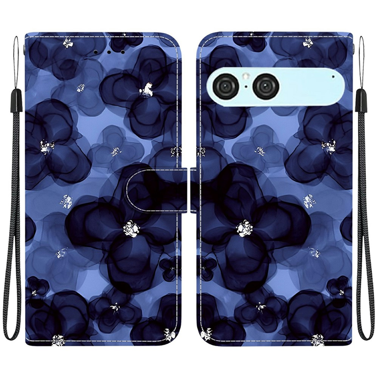 Sony Xperia 10 VII Plånboksfodral Pattern Printing - Bläckblå | 2353 | AlltMobil