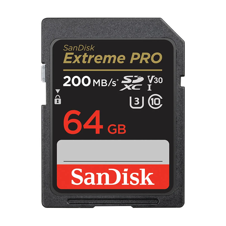 SANDISK SDXC Extreme Pro 64GB 200MB/s UHS-I C10 V30 U3 | 288 | AlltMobil