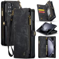 Caseme - CASEME 008 Samsung Galaxy Z Fold6 Pl&aring;nboksfodral Konstl&auml;der Svart
