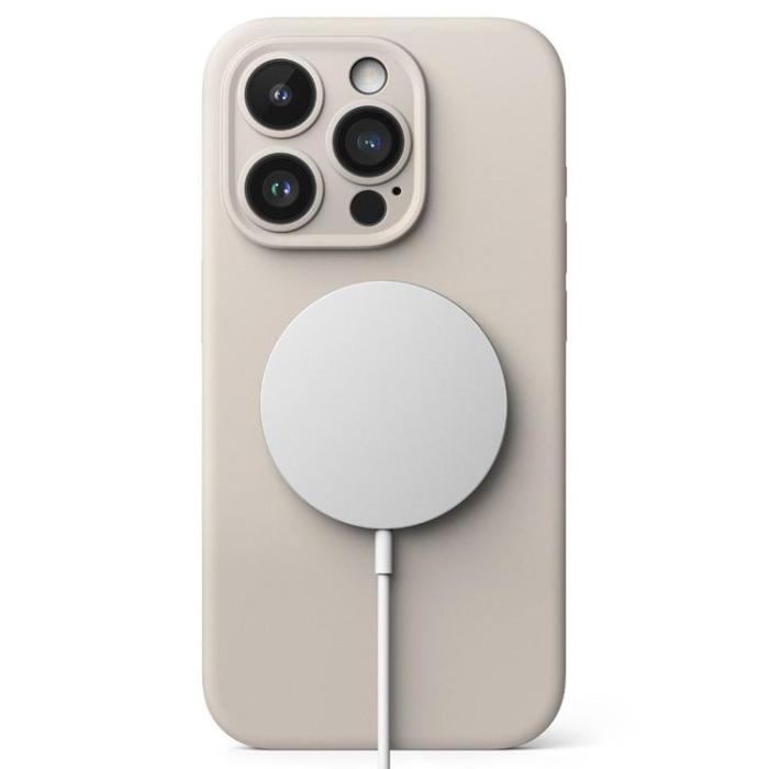 Ringke - Ringke iPhone 15 Pro Mobilskal Magsafe Silikon - Stone