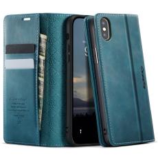 Caseme - CASEME 033 Mobilskal till iPhone XS Max RFID Blocker L&auml;der Gr&ouml;n