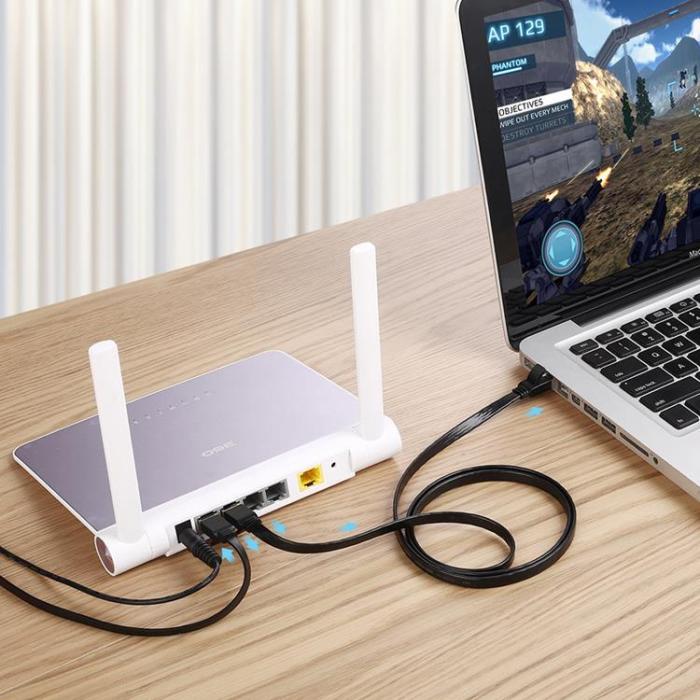 Ugreen - Ugreen Ethernet Kabel U/FTP Cat. 7 0.5m - Svart