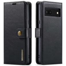 DG.MING - DG.MING Google Pixel 7 5G Pl&aring;nboksfodral i svart &Auml;kta l&auml;der med st&auml;llning